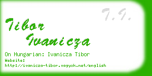 tibor ivanicza business card